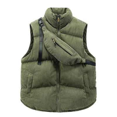 Les Plus Branchés green / M (45kg-55kg) Doudoune Gilet Sacoche | Les Plus branchés
